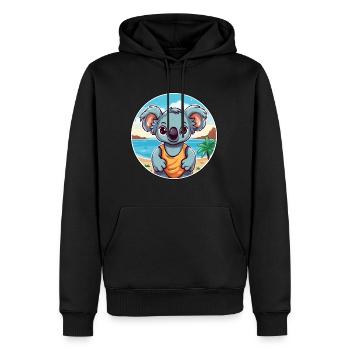 Koala Aquarell Cartoon Kawaii Clipart Tier - Männer Premium Bio Hoodie - Schwarz - Vorne - Nico (187cm)