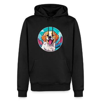 Alano Español Hunderasse Cartoon Kawaii Aquarell - Männer Premium Bio Hoodie - Schwarz - Vorne - Nico (187cm)