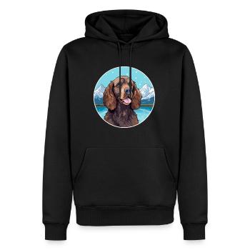 American Water Spaniel Hunderasse Cartoon Kawaii Wa - Männer Premium Bio Hoodie - Schwarz - Vorne - Nico (187cm)