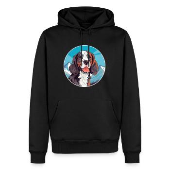 Österreichischer Brandlbracke Hunderasse Cartoon Kawaii Wat - Männer Premium Bio Hoodie - Schwarz - Vorne - Nico (187cm)