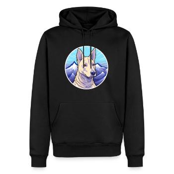 Bleu Thai Ridgeback chien race Cartoon Kawaii eau - Sweat à capuche Premium bio Homme - noir - Devant - Nico (187cm)