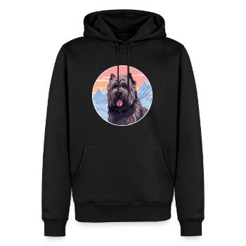 Bouvier Des Flandres Race De Chien Cartoon Kawaii Wate - Sweat à capuche Premium bio Homme - noir - Devant - Nico (187cm)