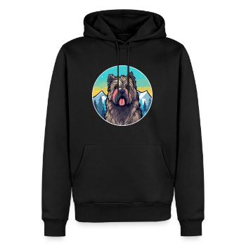 Bouvier Des Ardennes Hunderasse Cartoon Kawaii Wate - Männer Premium Bio Hoodie - Schwarz - Vorne - Nico (187cm)