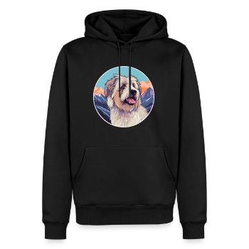 Cao De Castro Laboreiro Dog Breed Cartoon Kawaii W - Men’s Premium Organic Hoodie - black - Front - Nico (187cm)