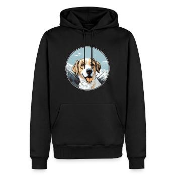 Drever Hunderasse Karikatur Kawaii Aquarell - Männer Premium Bio Hoodie - Schwarz - Vorne - Nico (187cm)
