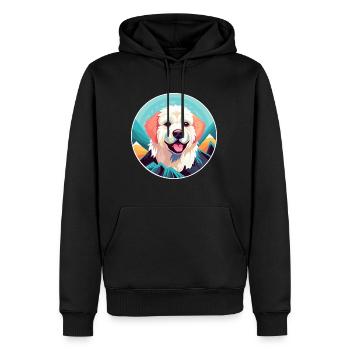 Niedliche Hunderasse Cartoon Kawaii Aquarell - Männer Premium Bio Hoodie - Schwarz - Vorne - Nico (187cm)