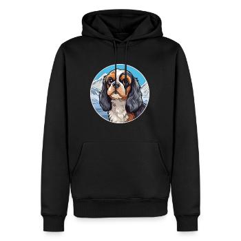 Anglais Jouet Épagneul Chien Race Cartoon Kawaii Eau - Sweat à capuche Premium bio Homme - noir - Devant - Nico (187cm)