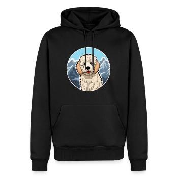 Allemand Sheeppoodle chien race Cartoon Kawaii Waterc - Sweat à capuche Premium bio Homme - noir - Devant - Nico (187cm)