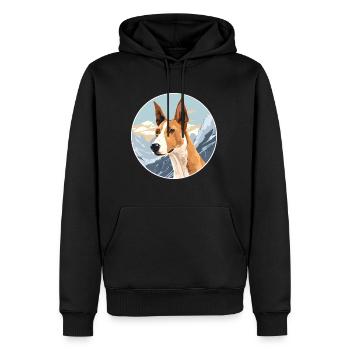 Ibizan Hound Hund Rasse Cartoon Kawaii Aquarell - Männer Premium Bio Hoodie - Schwarz - Vorne - Nico (187cm)