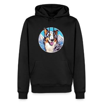 Kaikadi Hunderasse Karikatur Kawaii Aquarell - Männer Premium Bio Hoodie - Schwarz - Vorne - Nico (187cm)