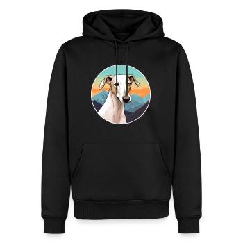 Galgo Español Hunderasse Cartoon Kawaii Aquarell - Männer Premium Bio Hoodie - Schwarz - Vorne - Nico (187cm)