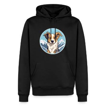 Havenese chien race dessin animé Kawaii aquarelle - Sweat à capuche Premium bio Homme - noir - Devant - Nico (187cm)