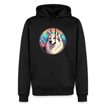 Kyi Leo Hunderasse Cartoon Kawaii Aquarell - Männer Premium Bio Hoodie - Schwarz - Vorne - Nico (187cm)