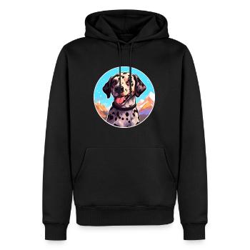 Leopard Cur Hund Rasse Cartoon Kawaii Aquarell - Männer Premium Bio Hoodie - Schwarz - Vorne - Nico (187cm)