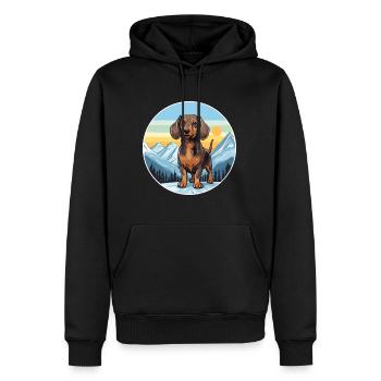 Miniatur Dackel Hunderasse Cartoon Kawaii Wasser - Männer Premium Bio Hoodie - Schwarz - Vorne - Nico (187cm)