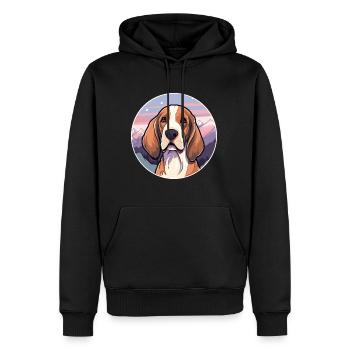 Lettische Hunderasse Cartoon Kawaii Aquarell - Männer Premium Bio Hoodie - Schwarz - Vorne - Nico (187cm)