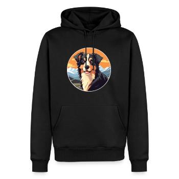 Nordamerikanischer Schäferhund Rasse Cartoon Kawaii W - Männer Premium Bio Hoodie - Schwarz - Vorne - Nico (187cm)