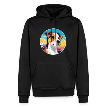 Parson Russell Terrier Hunderasse Cartoon Kawaii Wa - Männer Premium Bio Hoodie - Schwarz - Vorne - Nico (187cm)