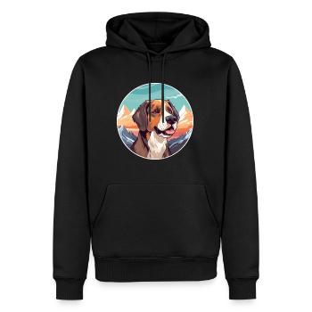 Owczarek Podhalanski Hunderasse Cartoon Kawaii Wate - Männer Premium Bio Hoodie - Schwarz - Vorne - Nico (187cm)