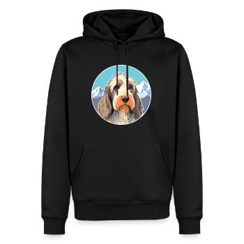 Petit Basset Griffon Vendeen Hunderasse Cartoon Kaw - Männer Premium Bio Hoodie - Schwarz - Vorne - Nico (187cm)