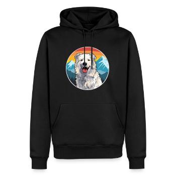 Rumänische Mioritische Hunderasse Karikatur Kawaii Waterco - Männer Premium Bio Hoodie - Schwarz - Vorne - Nico (187cm)