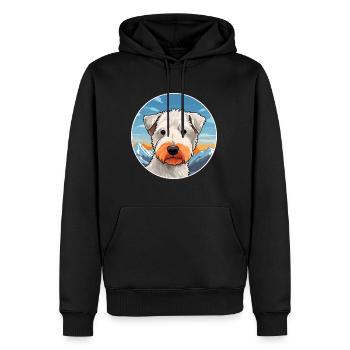 Pumi Hunderasse Karikatur Kawaii Aquarell - Männer Premium Bio Hoodie - Schwarz - Vorne - Nico (187cm)
