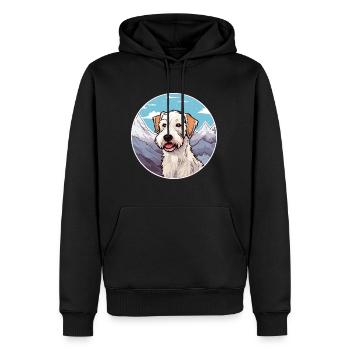 Sealyham Terrier Dog Breed Cartoon Kawaii Watercol - Men’s Premium Organic Hoodie - black - Front - Nico (187cm)