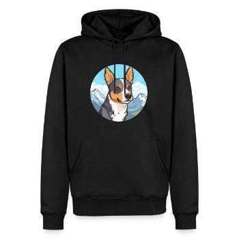 St Miguel Cattle Dog Rasse Cartoon Kawaii Watercol - Männer Premium Bio Hoodie - Schwarz - Vorne - Nico (187cm)