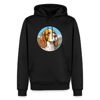 Welsh Springer Spaniel chien race Cartoon Kawaii Wa - Sweat à capuche Premium bio Homme - noir - Devant - Nico (187cm)