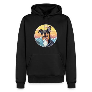 Volpino Italiano Hunderasse Cartoon Kawaii Watercol - Männer Premium Bio Hoodie - Schwarz - Vorne - Nico (187cm)