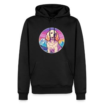 American Cocker Spaniel chien race Cartoon Kawaii W - Sweat à capuche Premium bio Homme - noir - Devant - Nico (187cm)