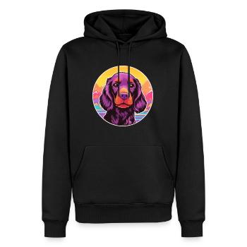 American Water Spaniel Hunderasse Cartoon Kawaii Wa - Männer Premium Bio Hoodie - Schwarz - Vorne - Nico (187cm)