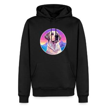 Berger anatolien chien race dessin animé kawaii waterc - Sweat à capuche Premium bio Homme - noir - Devant - Nico (187cm)