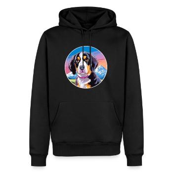 Appenzeller Sennenhund Dog Breed Cartoon Kawaii Wa - Men’s Premium Organic Hoodie - black - Front - Nico (187cm)