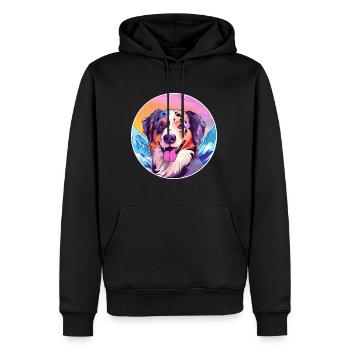Alano Español Hunderasse Cartoon Kawaii Aquarell - Männer Premium Bio Hoodie - Schwarz - Vorne - Nico (187cm)