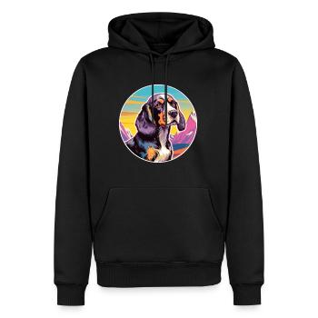 Ariege Pointer Hund Rasse Cartoon Kawaii Aquarell - Männer Premium Bio Hoodie - Schwarz - Vorne - Nico (187cm)