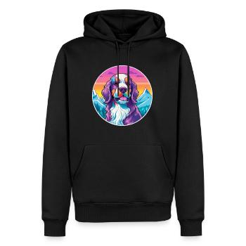 Billy Dog Breed Cartoon Kawaii aquarelle - Sweat à capuche Premium bio Homme - noir - Devant - Nico (187cm)