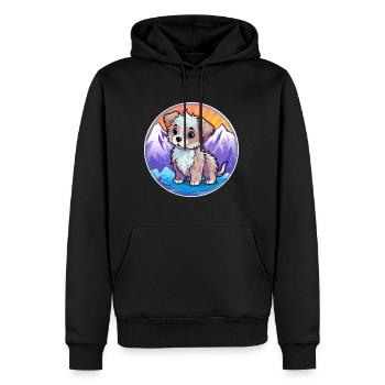Bleu de Gascogne Petit Dog Rasse Cartoon Kawaii Wa - Männer Premium Bio Hoodie - Schwarz - Vorne - Nico (187cm)