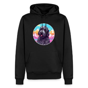 Terrier Russe Noir Race De Chien Cartoon Kawaii Wat - Sweat à capuche Premium bio Homme - noir - Devant - Nico (187cm)