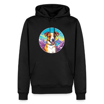 Brasilianischer Terrier Hunderasse Cartoon Kawaii Waterco - Männer Premium Bio Hoodie - Schwarz - Vorne - Nico (187cm)