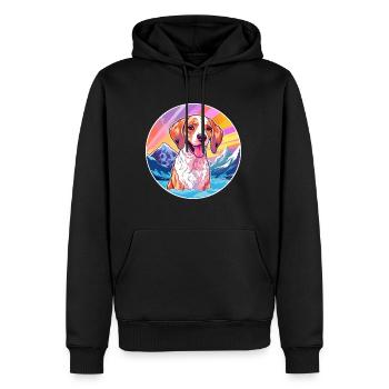 Braque Du Bourbonnais Hunderasse Cartoon Kawaii Wat - Männer Premium Bio Hoodie - Schwarz - Vorne - Nico (187cm)