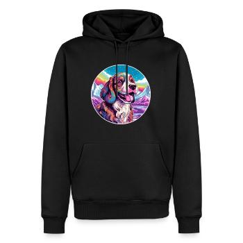Drever Hunderasse Karikatur Kawaii Aquarell - Männer Premium Bio Hoodie - Schwarz - Vorne - Nico (187cm)