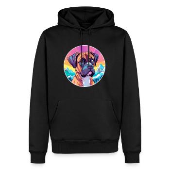 Deutsche Boxer Hund Rasse Cartoon Kawaii Aquarell - Männer Premium Bio Hoodie - Schwarz - Vorne - Nico (187cm)