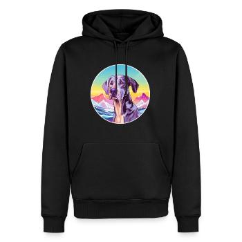 Große Dogge Hunderasse Cartoon Kawaii Aquarell - Männer Premium Bio Hoodie - Schwarz - Vorne - Nico (187cm)