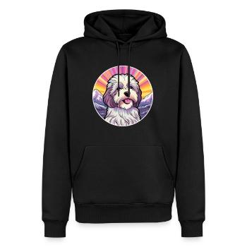 Havaneser Hund Rasse Cartoon Kawaii Aquarell - Männer Premium Bio Hoodie - Schwarz - Vorne - Nico (187cm)