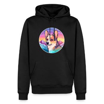 Norwegische Lundehund Hunderasse Cartoon Kawaii Wasser - Männer Premium Bio Hoodie - Schwarz - Vorne - Nico (187cm)