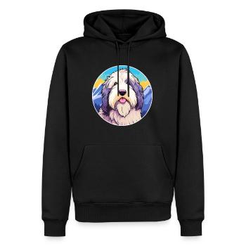 Alter englischer Schäferhund Hunderasse Cartoon Kawaii Wate - Männer Premium Bio Hoodie - Schwarz - Vorne - Nico (187cm)