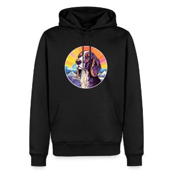 Posavac Hund Rasse Cartoon Kawaii Aquarell - Männer Premium Bio Hoodie - Schwarz - Vorne - Nico (187cm)