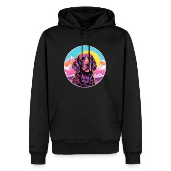 Pudelpointer Hunderasse Cartoon Kawaii Aquarell - Männer Premium Bio Hoodie - Schwarz - Vorne - Nico (187cm)