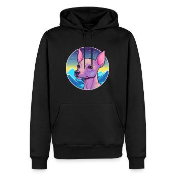 Mexikanische haarlose Hunderasse Cartoon Kawaii Watercol - Männer Premium Bio Hoodie - Schwarz - Vorne - Nico (187cm)